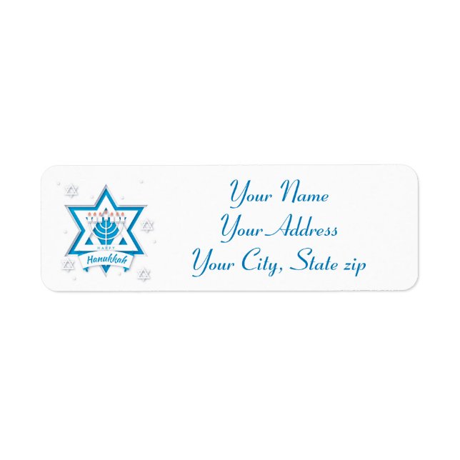 Hanukkah Return Address Label (Front)
