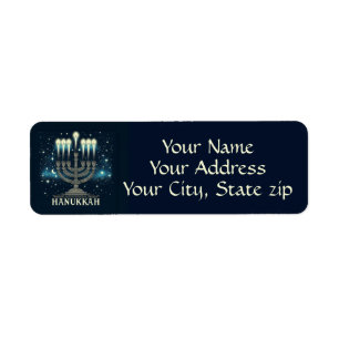 Hanukkah Return Address Label