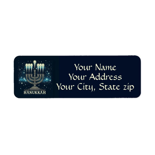 Hanukkah Return Address Label (Front)