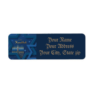 Hanukkah Return Address Label
