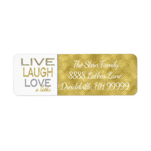 Hanukkah Return Labels Gold/Silver "Love a Latke"