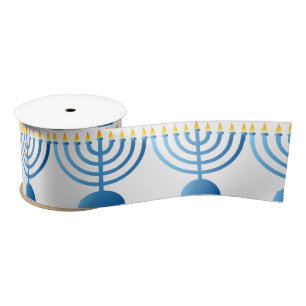 Hanukkah Ribbon Satin Ribbon
