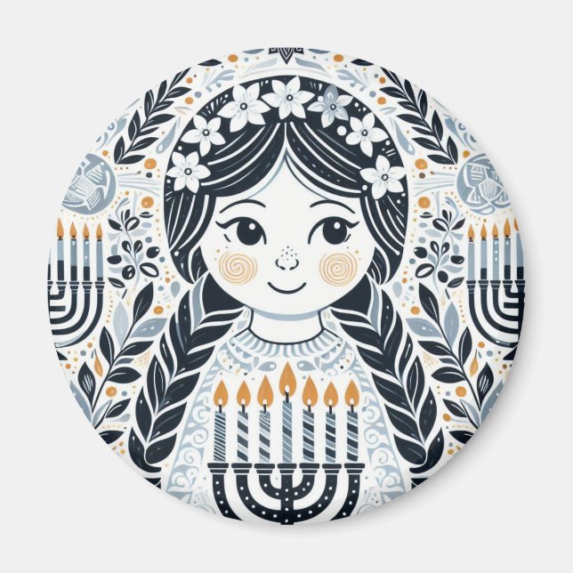 Hanukkah Sameach Brilliance Magnet: Illuminate You Magnet (Front)