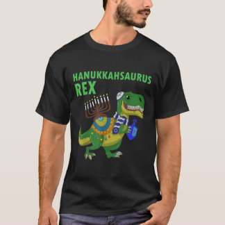 Hanukkah Saurus Rex Funny T Rex Dinosaur Hanukkah T-Shirt