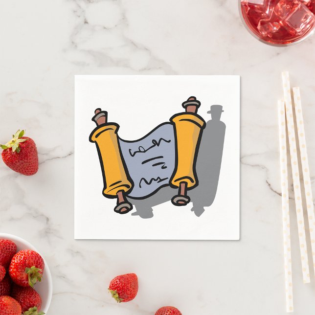 Hanukkah Scroll Paper Napkins (Creator Uploaded)