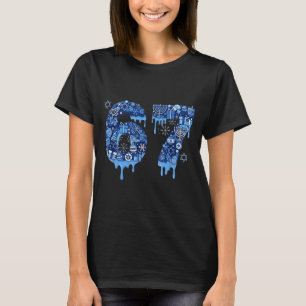 Hanukkah Six Seven 67 Meme Funny Dreidel Menorah S T-Shirt