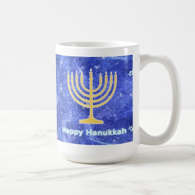 Hanukkah Snowstorm Menorah Coffee Mug (Right)
