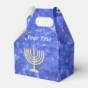Hanukkah Snowstorm Menorah Favour Box
