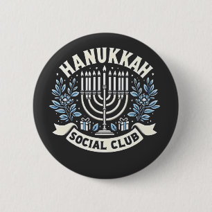 Hanukkah Social Club Funny Jewish Hanukkah 6 Cm Round Badge