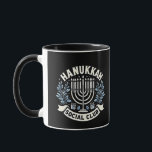 Hanukkah Social Club Funny Jewish Hanukkah  Mug<br><div class="desc">Funny Jewish humour,  Hanukkah 2025 joke,  Jewish pride design,  dreidel club style,  menorah and mischief,  casual Hanukkah party,  modern holiday joke,  Jewish culture pride,  festive club theme,  light and laugh</div>