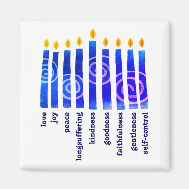 HANUKKAH Spiritual Fruit Christian Magnet (Front)