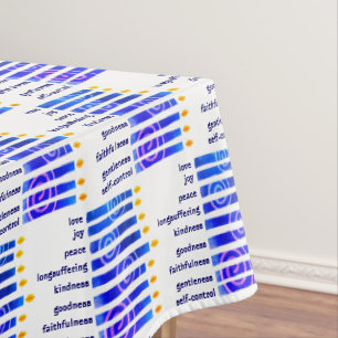 HANUKKAH Spiritual Fruit Christian Tablecloth