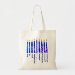 HANUKKAH Spiritual Fruit Christian Tote Bag<br><div class="desc">Stylish HANUKKAH Spiritual Fruit Christian unisex tote bag, especially designed with the menorah of Hanukkah and the nine-fold fruit of the Holy Spirit of the Christian faith: love, joy, peace, longsuffering, kindness, goodness, faithfulness, self-control. This Hanukkah tote bag would make a great gift for Messianic Jews to celebrate Chanukah season...</div>