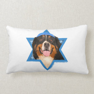 Hanukkah Star of David - Bernese Mountain Dog Lumbar Cushion