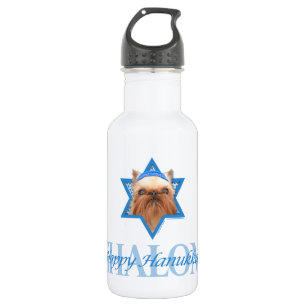 Hanukkah Star of David - Brussels Griffon 532 Ml Water Bottle
