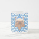 Hanukkah Star of David - Brussels Griffon Frosted Glass Coffee Mug<br><div class="desc">What could make saying Happy Hanukkah more fun than having this Brussels Griffon Dog wearing a Yamaka surrounded by the Star of David. This whimsical holiday design will be sure to delight your friends and family as well as other dog lovers. This design is available in over 100 Dog Breeds....</div>