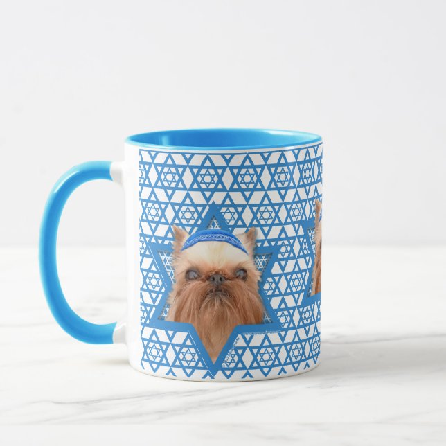 Hanukkah Star of David - Brussels Griffon Mug (Left)