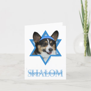 Hanukkah Star of David - Corgi Holiday Card