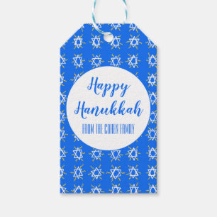 Hanukkah Star of David CUSTOM Holiday Gift Tags