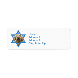 Hanukkah Star of David - GoldenDoodle Return Address Label