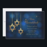 Hanukkah Star of David Moving Holiday Card<br><div class="desc">Send holiday wishes along with your new address with this elegant Hanukkah greeting card. (Hanukkah Vectors by Vecteezy). The card is easy to customise with your wording, font, font colour, paper shape and choice of paper type. Not exactly what you're looking for? All our products can be custom designed to...</div>