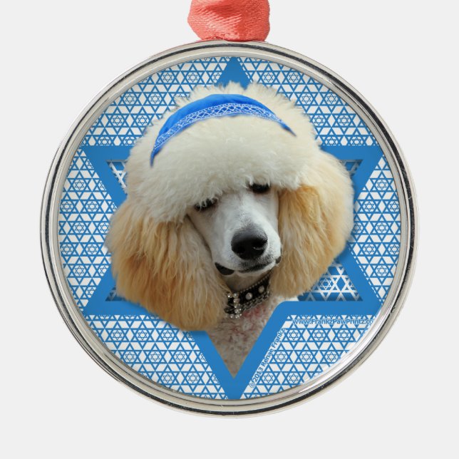 Hanukkah Star of David - Poodle - Apricot Metal Ornament (Front)