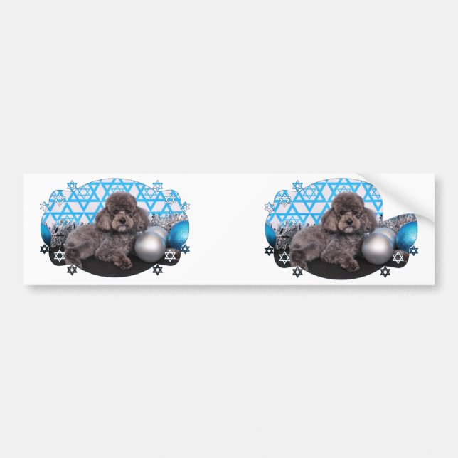 Hanukkah Star of David - Poodle - Murphy Bumper Sticker (Front)