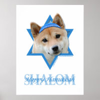 Hanukkah Star of David - Shiba Inu