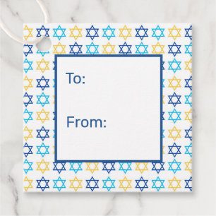 Hanukkah Star of David To From Favour Tags