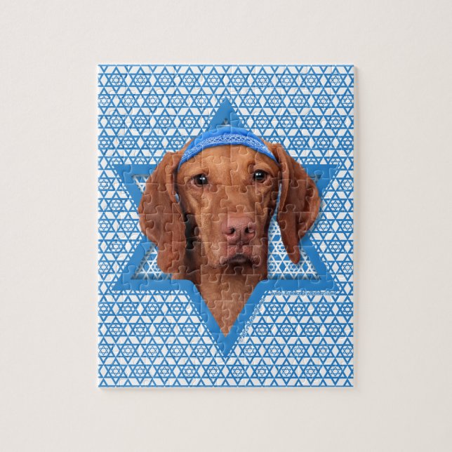 Hanukkah Star of David - Vizsla - Reagan Jigsaw Puzzle (Vertical)