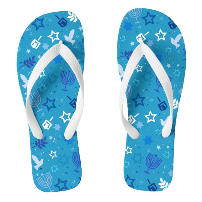 Hanukkah Stars Flip Flops (Footbed)