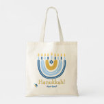 HANUKKAH Stars Menorah Dreidel Tote Bag<br><div class="desc">Our Rainbow Menorah Hanukkah Tote Bag has a popular Rainbow design that flips over to become a cheerful Hanukkah/ Chanukah menorah. With a sprinkling of Jewish stars of David, this modern design is a beautiful, fun way to wish family and friends a Happy Hanukkah in style. So much more meaningful...</div>