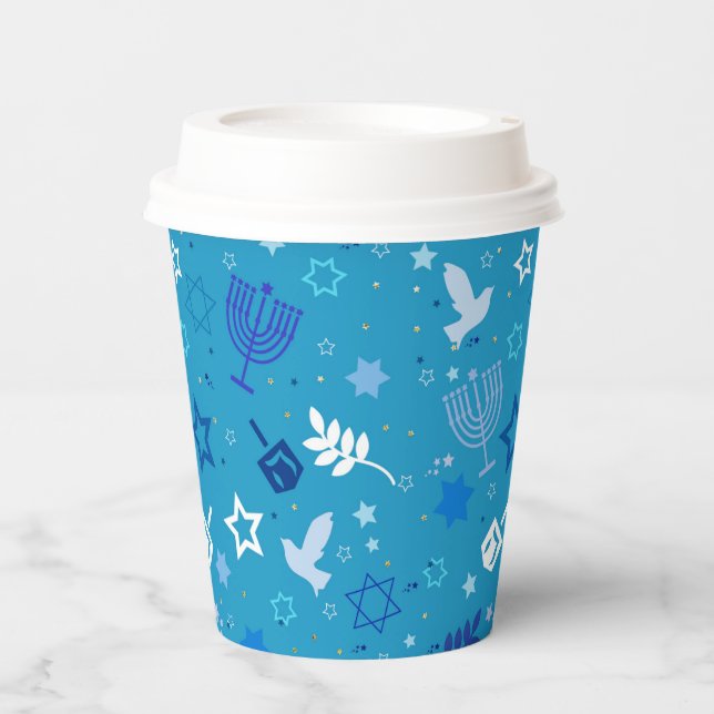 Hanukkah Stars Paper Cups (Front)