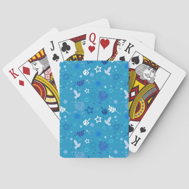 Hanukkah Stars Playing Cards (Back)