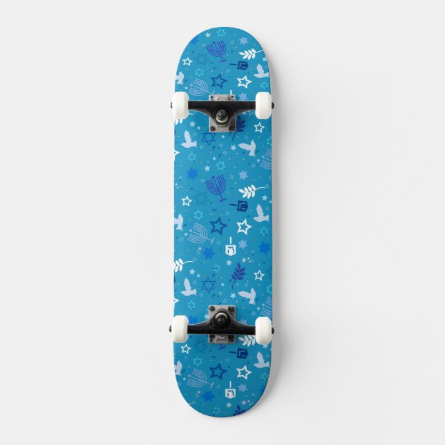 Hanukkah Stars Skateboard (Front)