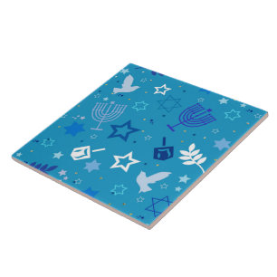 Hanukkah Stars Tile