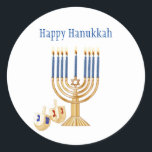 Hanukkah Stickers<br><div class="desc">This small size sticker is shown with a festive Hanukkah holiday print.
Customise this item or buy as is.




Stock Image</div>