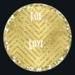 Hanukkah Stickers (1 1/2" or 3") "Chevron Gold"<br><div class="desc">Hanukkah/Holiday stickers, "Chevron Gold." Personalise by changing font size, style, colour and wording. So many uses: To and From gift stickers, Thank You stickers on treat bags, Cake Toppers (stick on heavy cardstock, cut out sticker, then tape toothpick on back of cardstock), or how about Gift Tags (stick on heavy...</div>