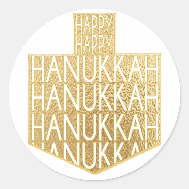 Hanukkah Stickers (1 1/2" or 3")"Hanukkah Dreidel" (Front)