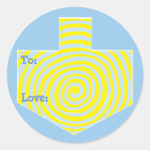 Hanukkah Stickers Round (1 1/2", 3") Personalised