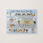 Hanukkah Story Puzzle 8 X 10 Personalise<br><div class="desc">Hanukkah Puzzle "A Hanukkah Story" Personalise An easy to read, cartoon, puppet show story about Hanukkah. Choose a favourite font to personalise this puzzle to be used as a great gift, for a special child in your life Size: 8" x 10" Puzzle with Gift Box, 110 Pieces Turn designs, photos,...</div>