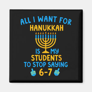 Hanukkah Students Saying 6-7 67 Six Seven Hebrew S Magnet