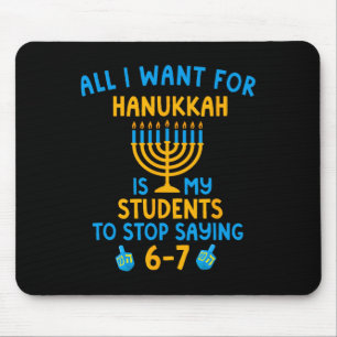 Hanukkah Students Saying 6-7 67 Six Seven Hebrew S Mouse Pad