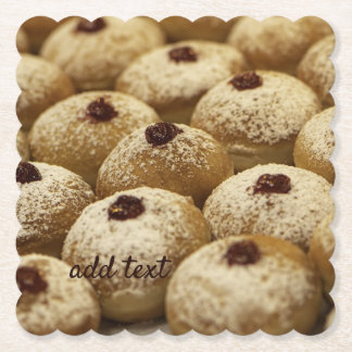 Hanukkah Sufganiyot (Jelly Doughnuts) Paper Coaster