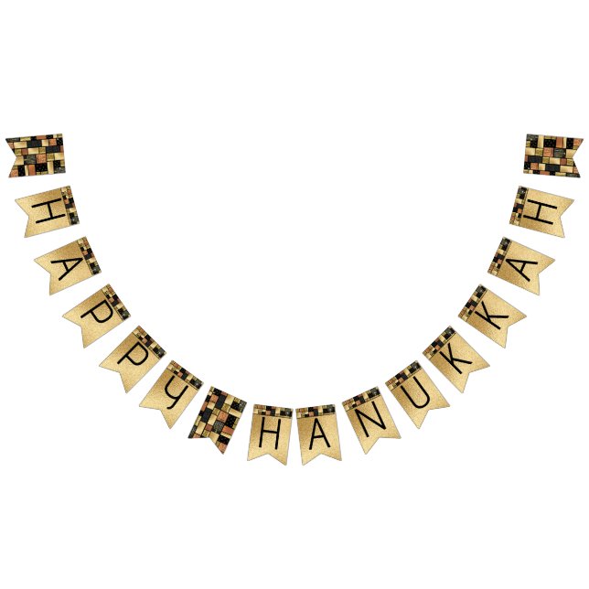 Hanukkah Swallowtail Banner Gold Tiles (All)
