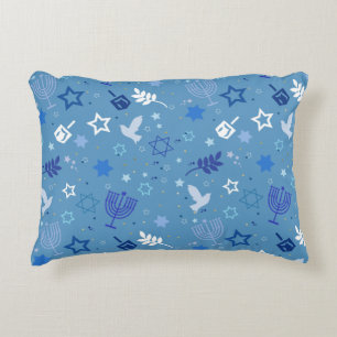 Hanukkah Symbols Decorative Cushion