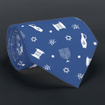 Hanukkah Symbols Tie<br><div class="desc">Hanukkah Symbols Pattern</div>