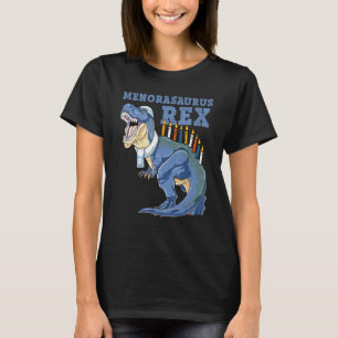 Hanukkah T Rex Menorasaurus Rex Dinosaur  Menorah  T-Shirt