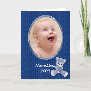Hanukkah Teddy Bear Photo Card
