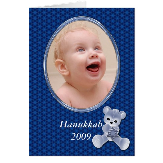 Hanukkah Teddy Bear Photo Card